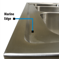 BK Resources 3-Compartment Drop-In Sink, 36 x 24 Inches, 18-Gauge 304 Stainless Steel, 5-Inch Riser