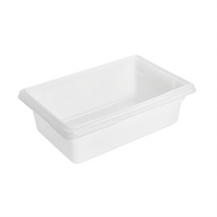 Rubbermaid Commercial 3-1/2-Gallon White Polyethylene Food/Tote Box, 18 x 12 x 6 Inches, with Date Control Panel