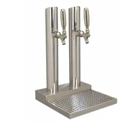 Skyline 2-Faucet Countertop Glycol-Cooled Draft Beer Station with Kool-Rite Module, Polished Stainless Steel