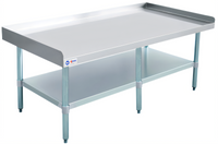 60 x 30 Inch Stainless Steel Equipment Stand with Galvanized Undershelf