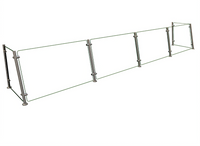 Hatco Flav-R-Shield EP15-132 Single-Sided Full-Service Pass-Over Sneeze Guard, 132W x 18D x 22H