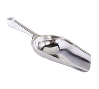 4 oz Stainless Steel Round-Bottom Bar Ice Scoop, 9-1/2 Inch Long