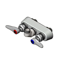 T&S Brass Workboard Faucet, Backsplash Mount, Less Nozzle, 3-1/2-Inch Centers, Low Lead