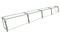 Hatco Flav-R-Shield EP21 Single-Sided Full-Service Pass-Over Sneeze Guard, 4-Bay, 144 Inch Wide