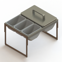 Glastender Partial Condiment Drawer Insert for 12-Inch Door Opening Bar-Profile Cooler, 4-Cup Capacity