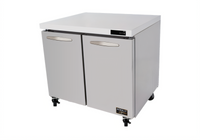 Kool-It Signature KUCF-36-2 Double Door Undercounter Freezer, 9.5 Cu. Ft., Stainless Steel, 115V