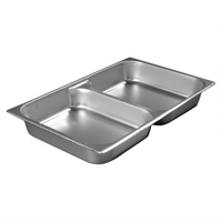 Carlisle DuraPan™ Full-Size Divided Hotel Pan, 2-1/2 Inch Deep, 8 Qt