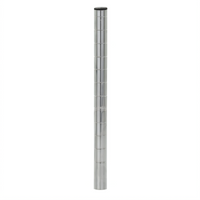 Olympic 13-Inch Mobile Grooved Wire Shelving Post with Leveling Bolt and Cap, Chromate Finish