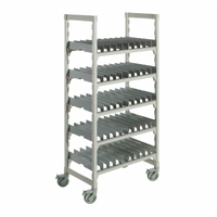 Cambro Camshelving Premium Series 5-Level Mobile Dome Drying and Storage Rack Cart, 21 x 36 x 75-1/4 Inches