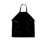 Admiral Craft Full-Length Bib Apron, 30 x 34 Inches, Black, 65/35 Poly/Cotton Twill