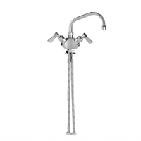 Fisher Single-Hole Deck-Mount Dual Control Faucet with 6-Inch Swing Spout and Lever Handles