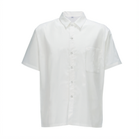 Signature Chef Broadway White Short Sleeve Snap-Button Chef Shirt, 3XL