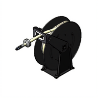 T&S Brass B-7245 Open Epoxy-Coated Steel Hose Reel System with 3/4