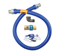 Dormont Blue Hose 1-1/4 Inch I.D. 72 Inch Basic Kit Moveable Gas Connector with SnapFast QD and Restraining Cable