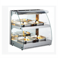Omcan Countertop Full-Service Heated Display Case with Curved Glass, 3.53 cu. ft., 110V