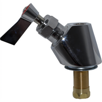 Stainless Steel Single-Hole Deck Mount Control Valve with Lever Handle and 1/2 Inch Male Inlets