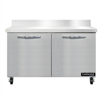 Continental Refrigerator SWF48NBS 48 Inch Two-Section Worktop Freezer with Backsplash