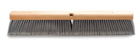 Flo-Pac Fine Floor Sweep Push Broom Head, 24-Inch Hardwood Block, 3-Inch Flagged Polypropylene Bristles