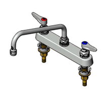 T&S Brass Deck-Mounted Workboard Faucet with 10-Inch Swing Nozzle and 2-Inch IPS Shanks