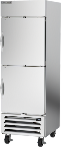 Beverage-Air Horizon Series One-Section Reach-In Refrigerator, 23.32 Cu. Ft., Two Right-Hand Solid Half Doors, Stainless Steel, Bottom-Mounted Self-Contained