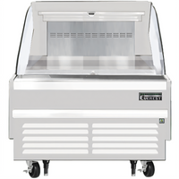 Everest Refrigeration Horizontal Open Display Merchandiser, 5.6 Cu. Ft., Self-Contained Bottom-Mount Refrigeration, White