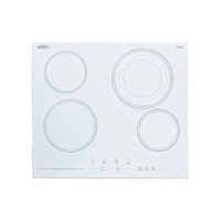 Summit Commercial 23-1/4 Inch 4-Burner Electric Radiant Cooktop with White Ceramic Glass Surface