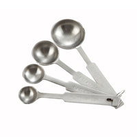 Deluxe Stainless Steel Measuring Spoons Set, 4-Piece, 1/4 tsp to 1 Tbsp