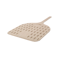 Omcan ARIA Square Beech Plywood Pizza Peel with Short Handle, 35-1/2 Inch Overall Length