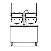Crown EMT-10-10 Electric (2) 10 Gallon Tilting Kettle Cabinet Assembly