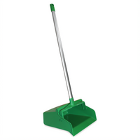 Sparta® Color-Coded Upright Dust Pan with Aluminum Handle, 12-Inch Wide, Green
