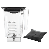 Blendtec WildSide 90 oz Tritan Blender Jar with Lid and 4-Inch Wingtip Blade, Clear, Pack of 2