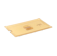Vollrath Super Pan 3 Half-Size GN Slotted Food Pan Cover, Amber High-Temp Plastic