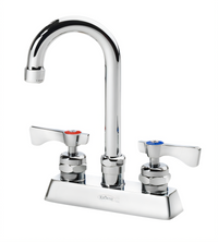 Krowne Royal Series 4-Inch Center Deck-Mount Manual Faucet with 3-1/2-Inch Gooseneck Spout