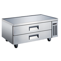 Refrigerated Chef Base / Equipment Stand with 2 Drawers, 52 Inch W, 34 Cu. Ft., Self-Contained Side-Mount Refrigeration