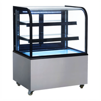 36-Inch Countertop Non-Refrigerated Dry Bakery Display Case with Curved Glass Front