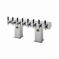 Perlick Bridge Tee Countertop Glycol-Cooled Draft Beer Tower, 24-Faucet, Stainless Steel Finish