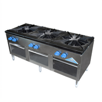 Comstock-Castle 54-Inch Gas Stock Pot Range with Open Front Cabinet Base