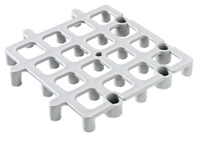 Carlisle 12-Inch Gray Interlocking Floor Rack System Section