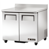 True TWT-36-HC Two-Section 36-Inch Worktop Refrigerator with Rear-Mounted Self-Contained Refrigeration