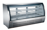 Full-Service Refrigerated Deli Display Case, Floor Model, 82-Inch, 32.0 Cu. Ft., Curved Glass, Bottom-Mount Self-Contained Refrigeration