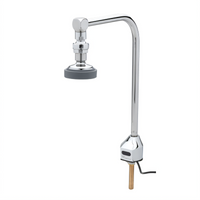T&S Brass ChekPoint Electronic Deck-Mount Touchless Faucet with Rigid Gooseneck and Pivoting Spray Head, 1.42 GPM