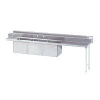 Advance Tabco 95-Inch Right-Hand 3-Compartment Sink Dishtable with 18 x 24 x 14 In. Bowls