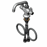 equip Single-Hole Deck-Mount Mixing Faucet with 6-Inch Swing Nozzle and Ceramic Cartridges