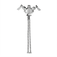 Fisher Stainless Steel Deck-Mount Single-Hole Dual-Control Control Valve with Swivel Outlet and Stems