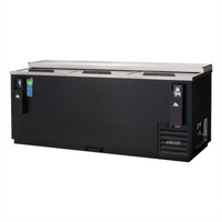 Everest Refrigeration EBC80 Horizontal Bottle Cooler, 80-1/2 Inch W, 26 Cu. Ft., 3 Locking Sliding Lids