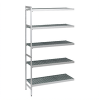 Fermostock 5-Tier Perforated Polymer Shelving Add-On Unit, 35 Inches Wide x 22 Inches Deep x 83 Inches High