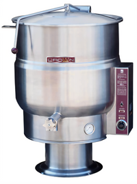 Crown EP-80 80 Gallon Electric 2/3 Jacket Pedestal Steam Kettle