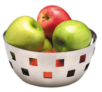 American Metalcraft 8-Inch Round Checkered Bowl, Brushed Stainless Steel