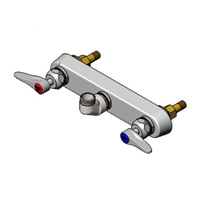 T&S Brass B-1125-LN Low-Lead Workboard Faucet, Less Nozzle, Backsplash Mount, 8-Inch Centers