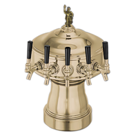 Perlick Gambrinus Double-Sided Countertop Glycol-Cooled Draft Beer Tower, 4 Faucets per Side, Polished Chrome